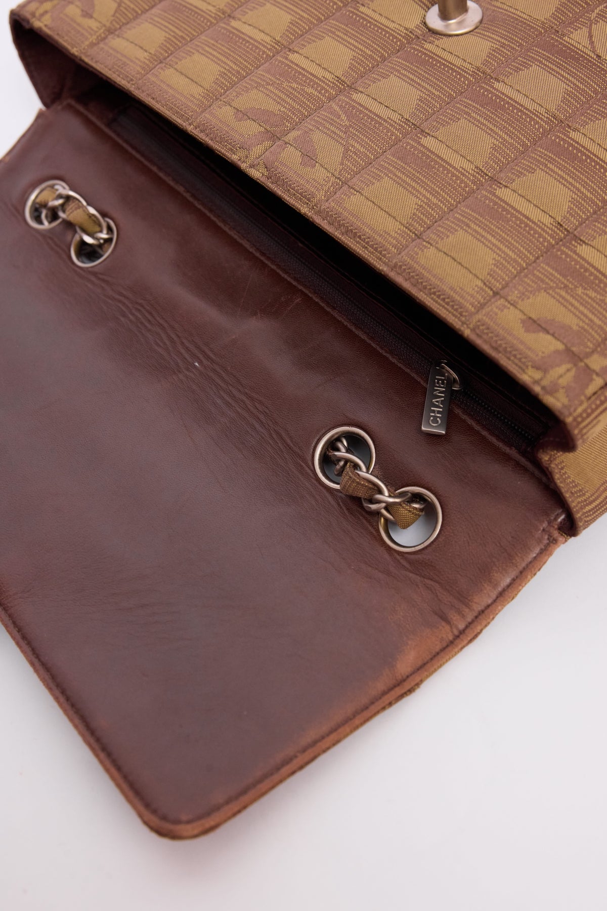 CHANEL GREEN TRAVEL LIGNE FLAP