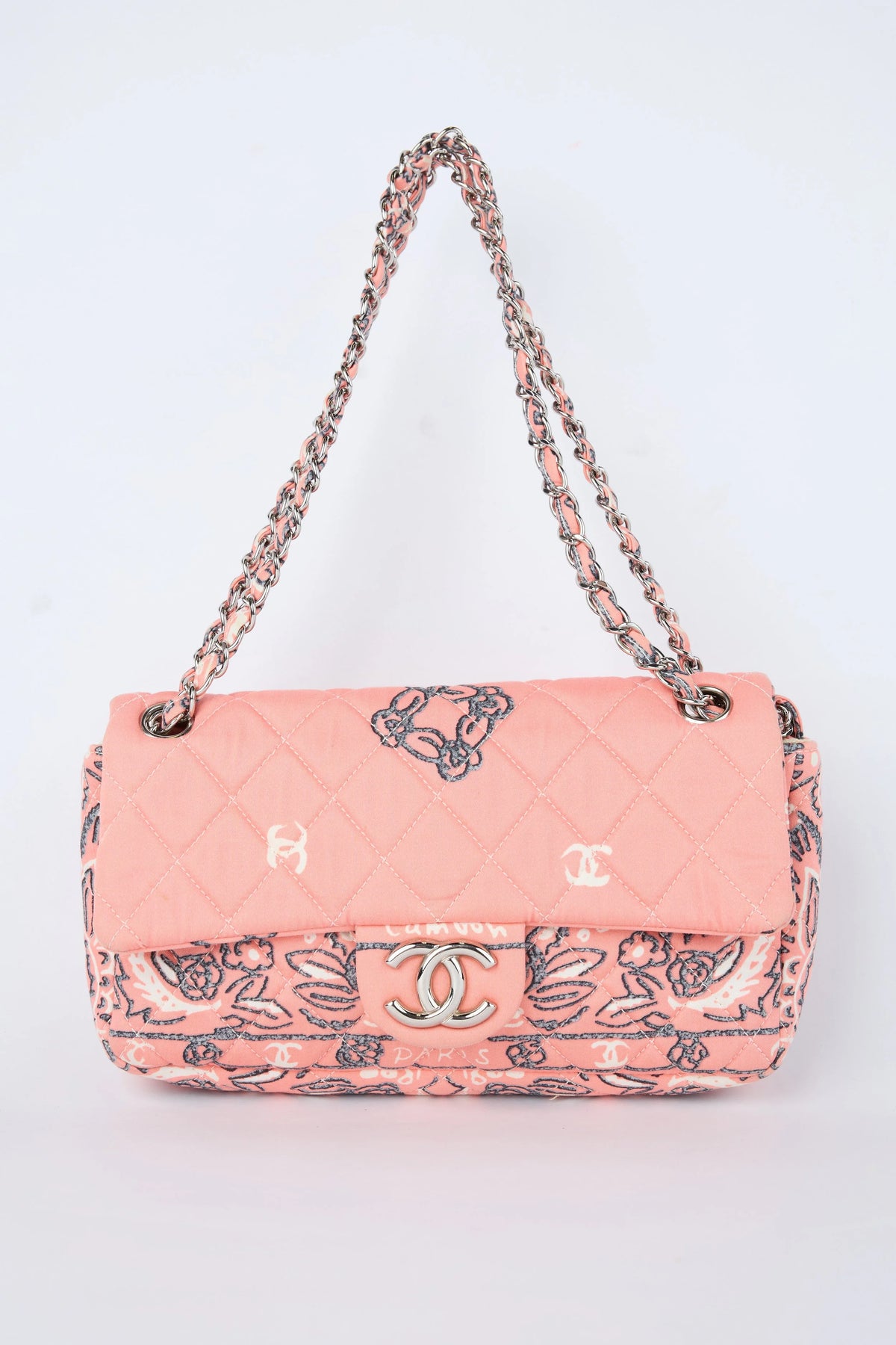 RARE CHANEL PINK BANDANA FLAP