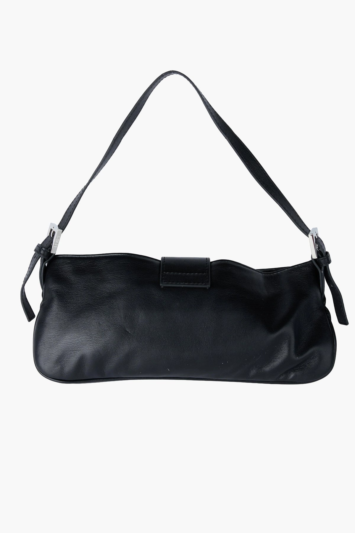 Fendi Black Leather Baguette Crossbody
