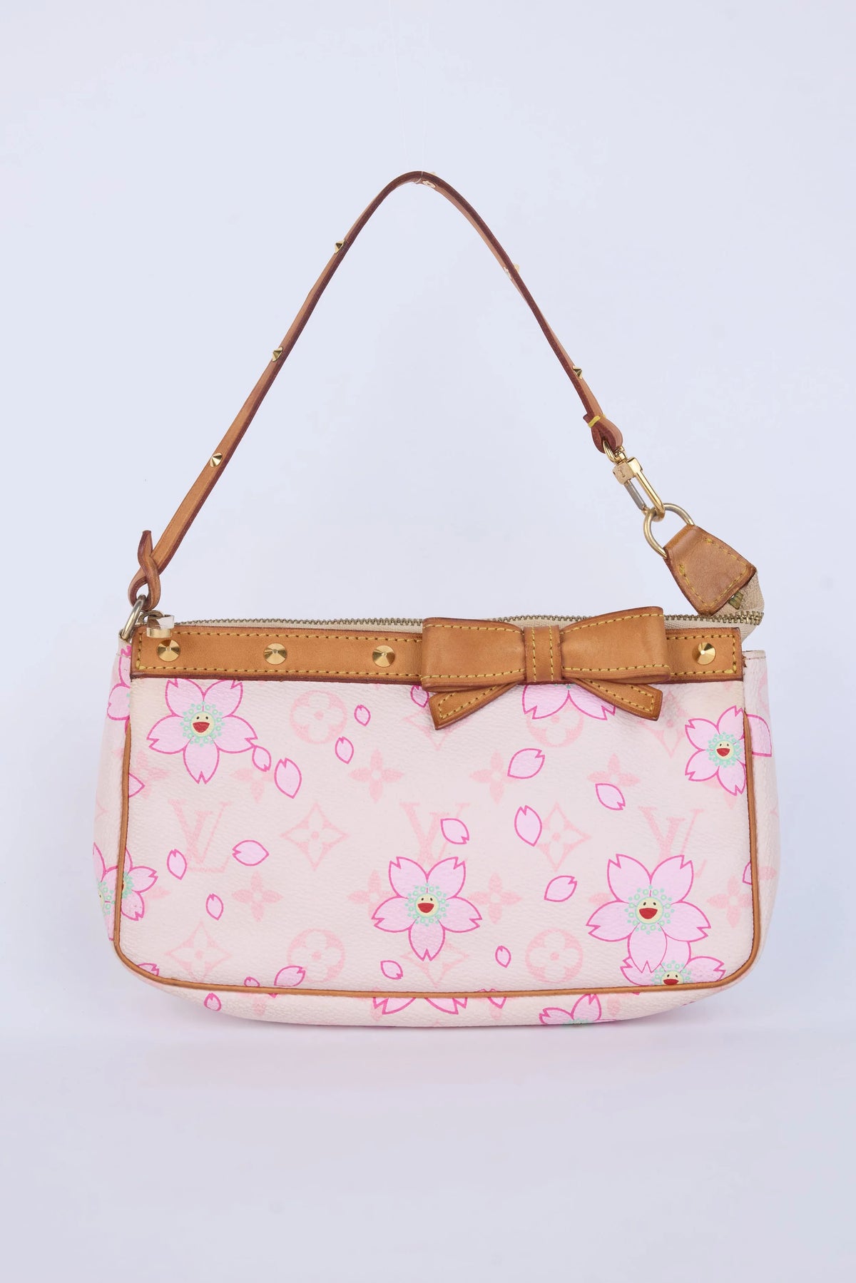 RARE LOUIS VUITTON X TAKASHI MURAKAMI MONOGRAM CHERRY BLOSSOM PINK