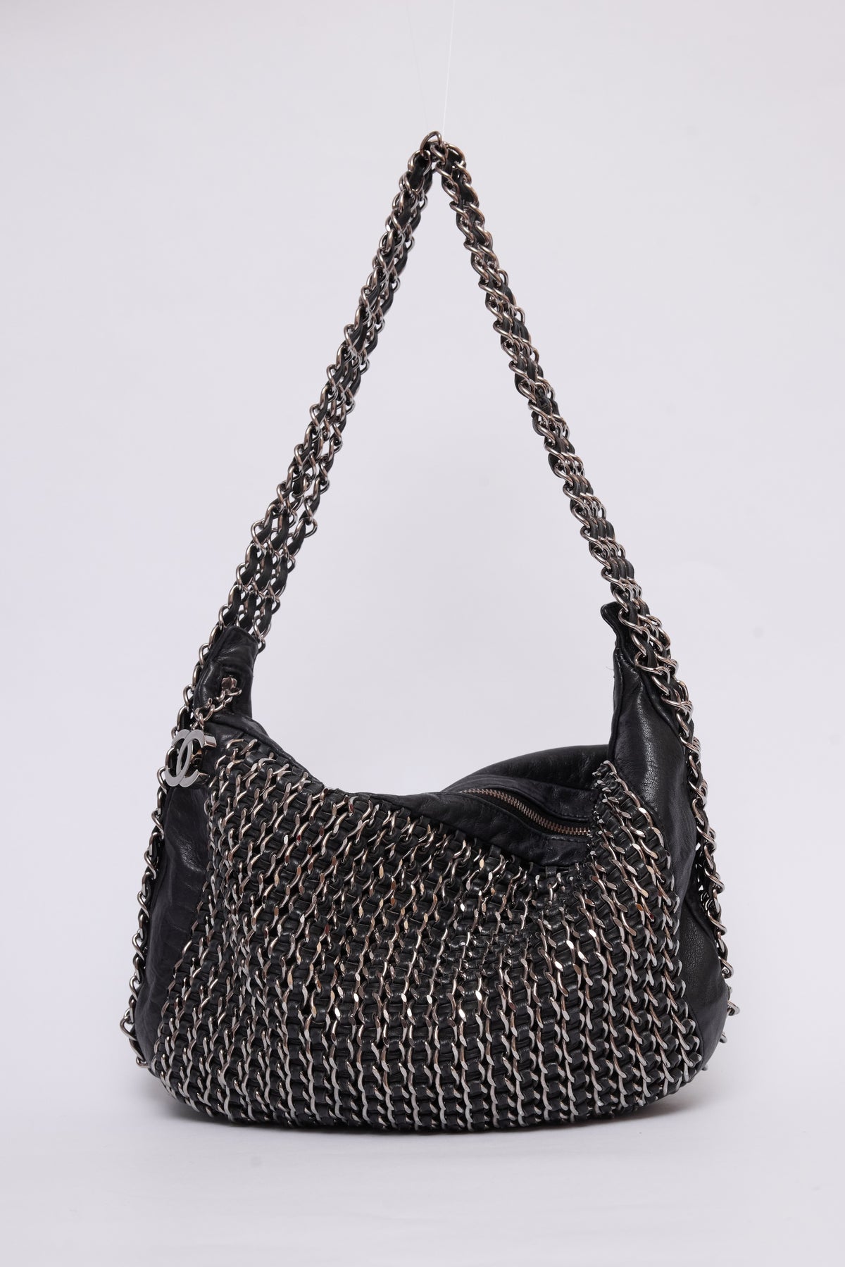 CHANEL TRIPLE CHAIN HOBO