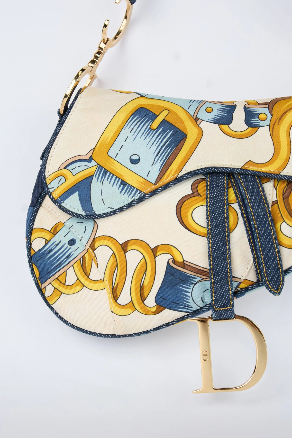 RARE DIOR BLUE CARRIE SADDLE