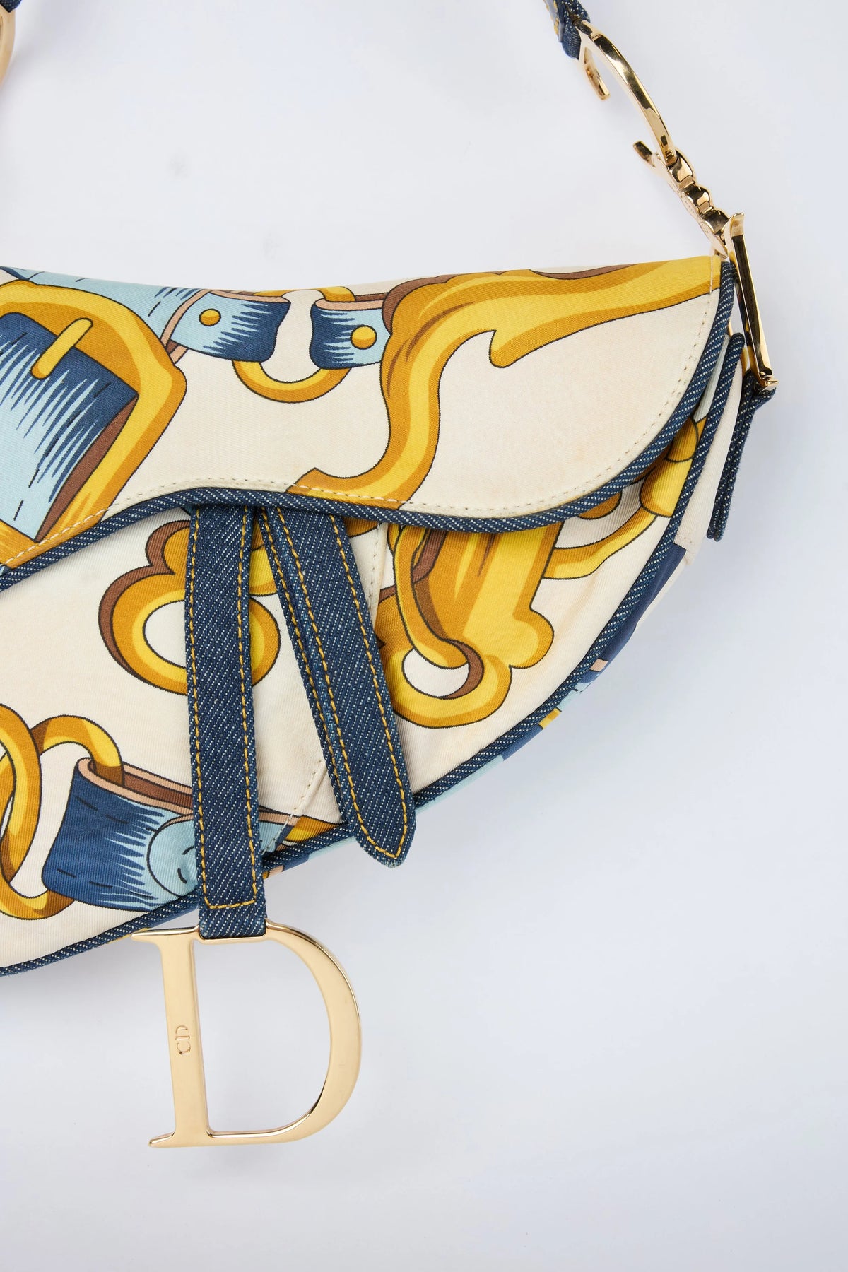 RARE DIOR BLUE CARRIE SADDLE