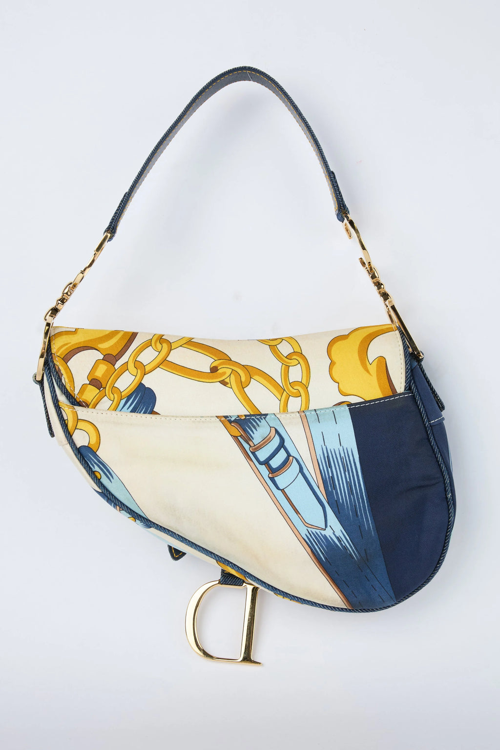 RARE DIOR BLUE CARRIE SADDLE