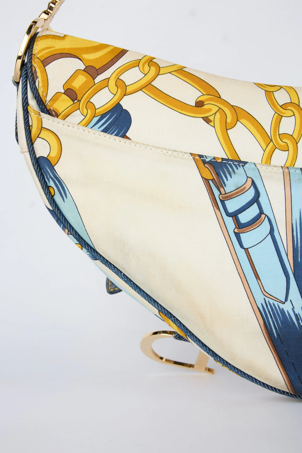 RARE DIOR BLUE CARRIE SADDLE