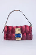 RARE FENDI ANGORA FUR & SNAKESKIN BAGUETTE