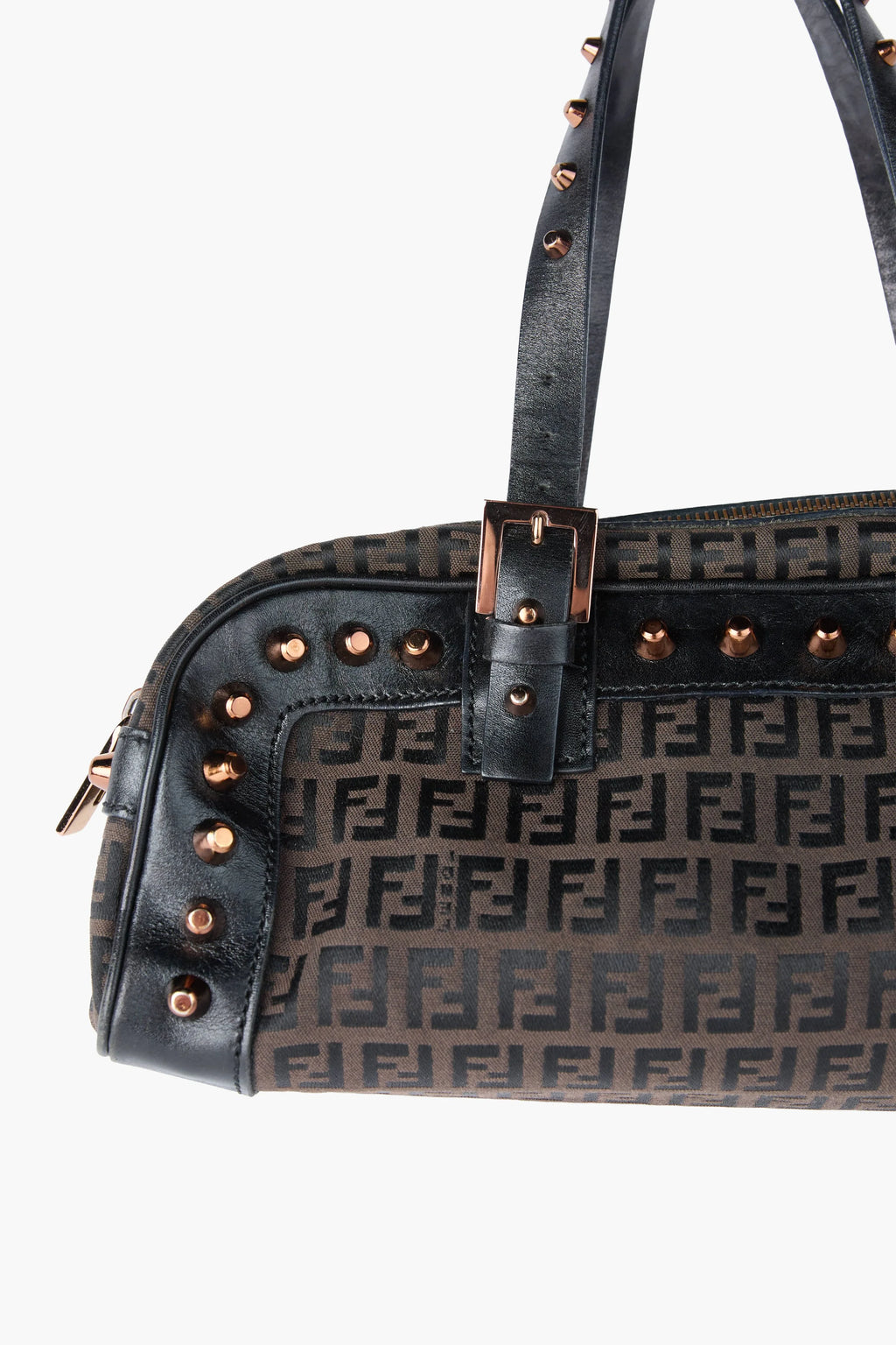 Fendi Studded Zucchino Bowler