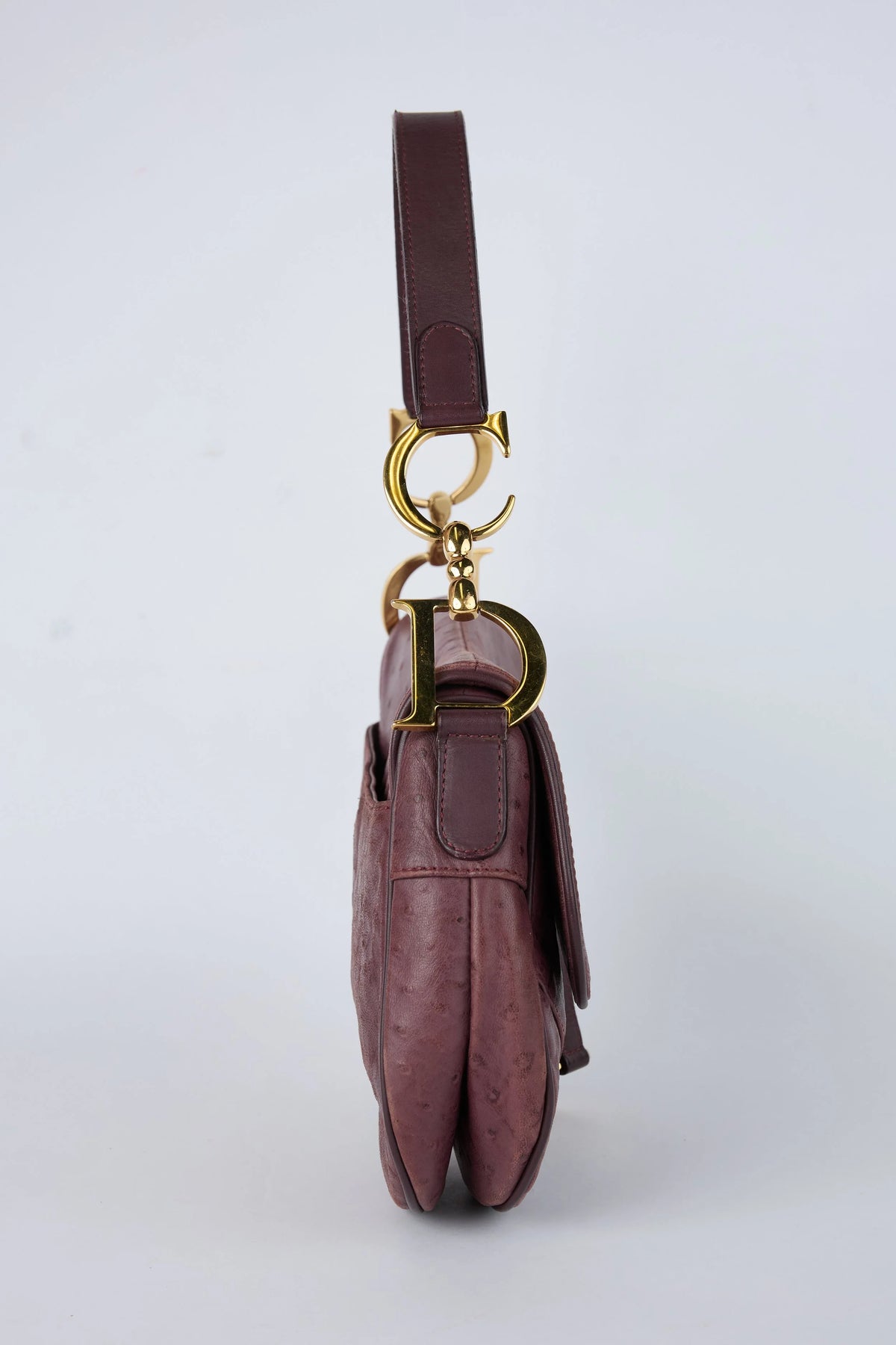 DIOR VIOLET OSTRICH SADDLE