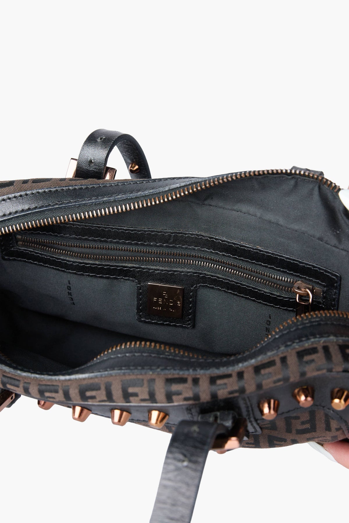 Fendi Studded Zucchino Bowler
