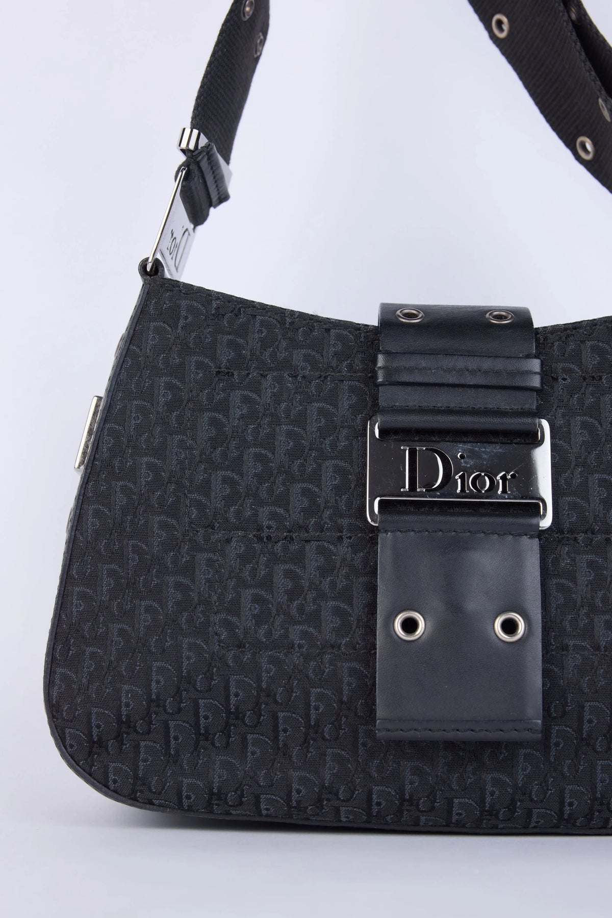DIOR BLACK OBLQIUE  SHOULDER BAG