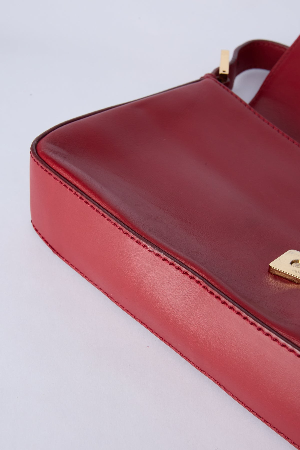 FENDI RED LEATHER BAGUETTE