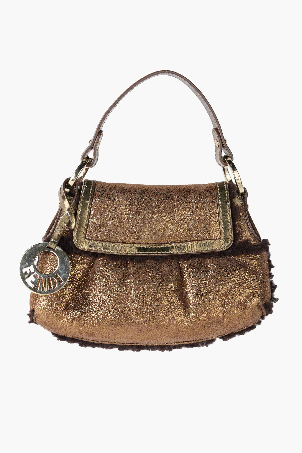 Fendi Bronze Shearling Mini Chef