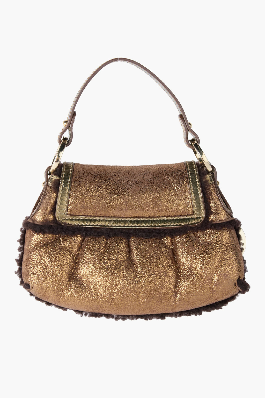 Fendi Bronze Shearling Mini Chef