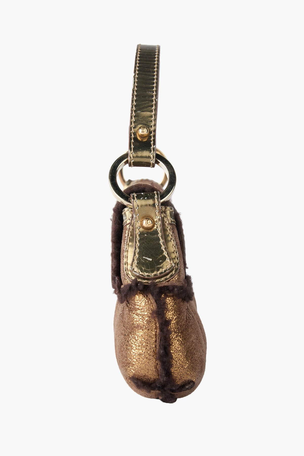 Fendi Bronze Shearling Mini Chef