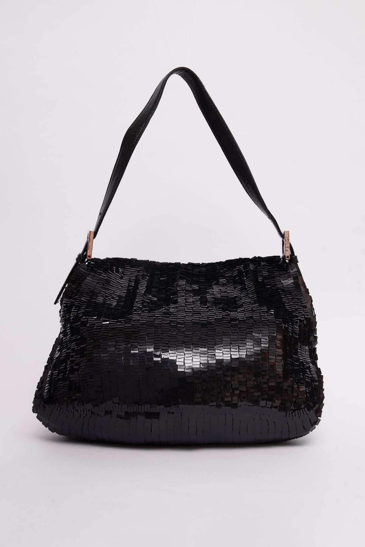 FENDI BLACK SEQUIN MAMMA BAGUETTE