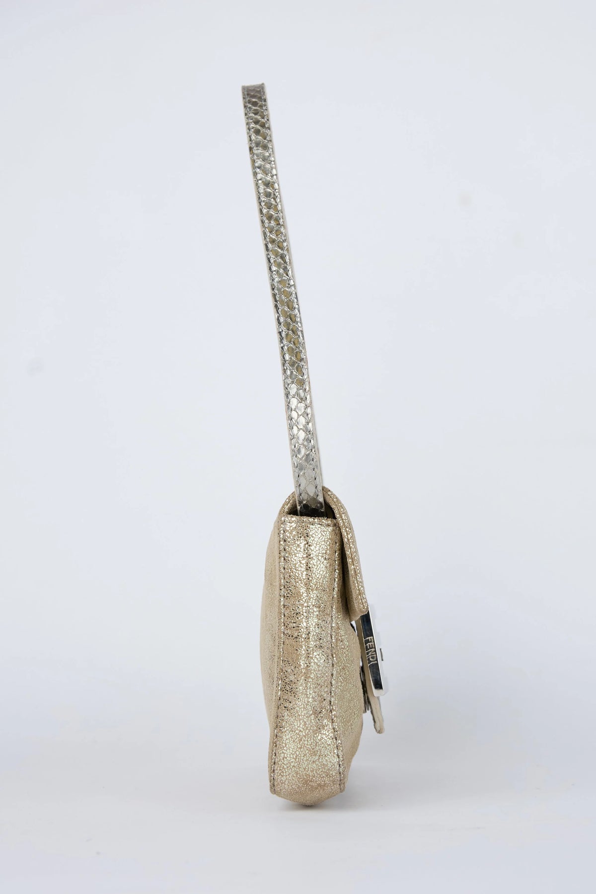 FENDI METALLIC GOLD MINI BAGUETTE