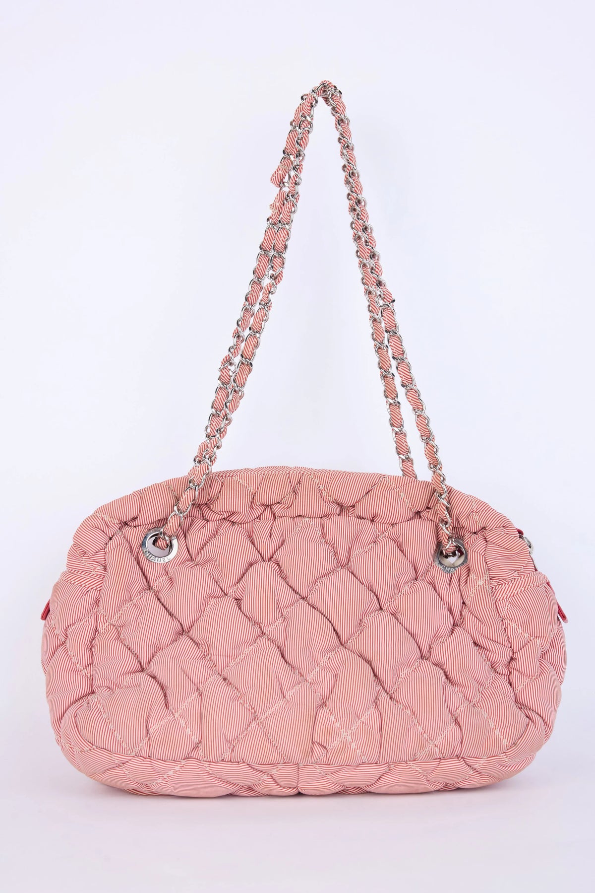 CHANEL BUBBLE QUILTED BAG RED