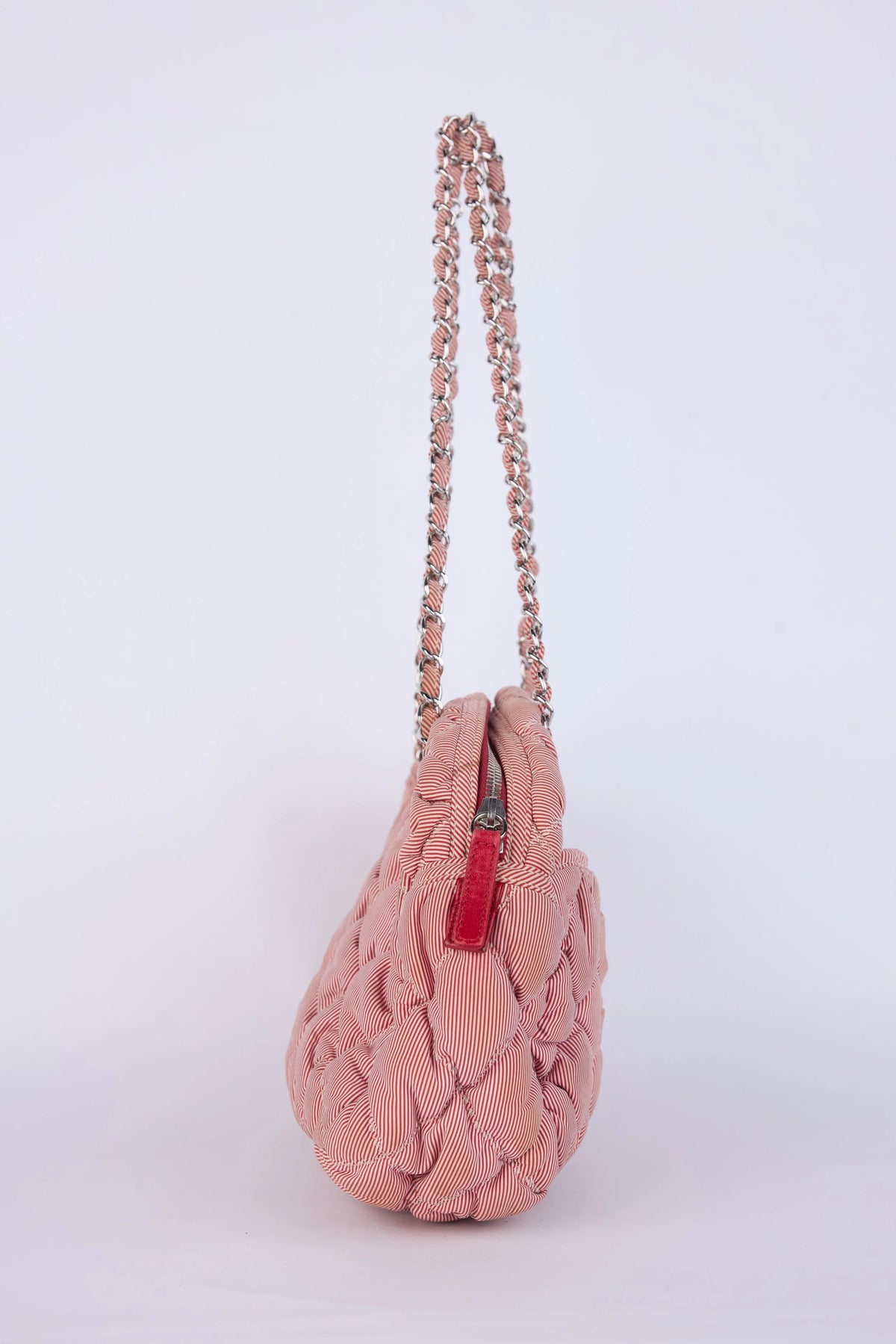 CHANEL BUBBLE QUILTED BAG RED