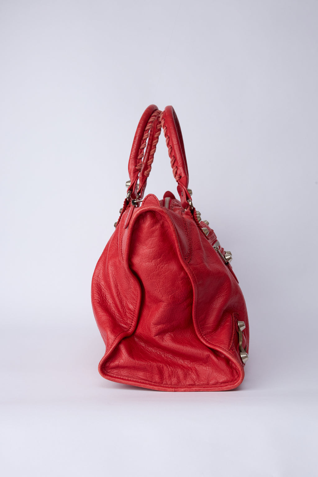 BALENCIAGA RED BROGUES WORK BAG