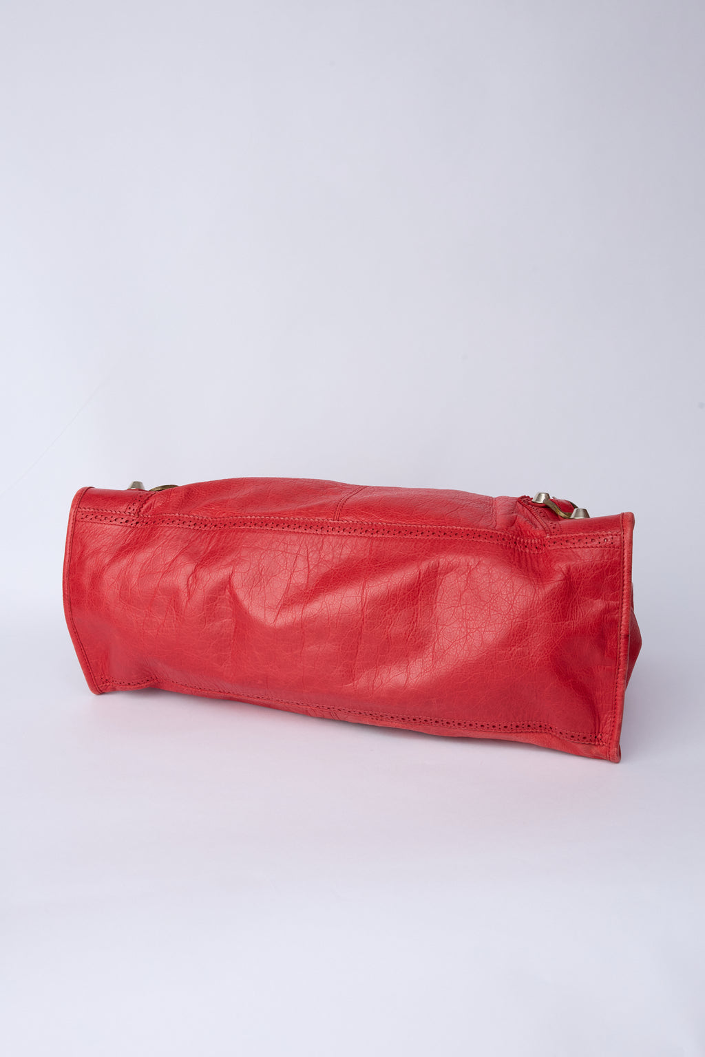 BALENCIAGA RED BROGUES WORK BAG
