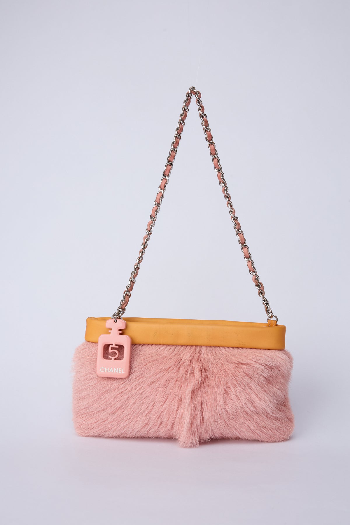 CHANEL PINK FUR POCHETTE