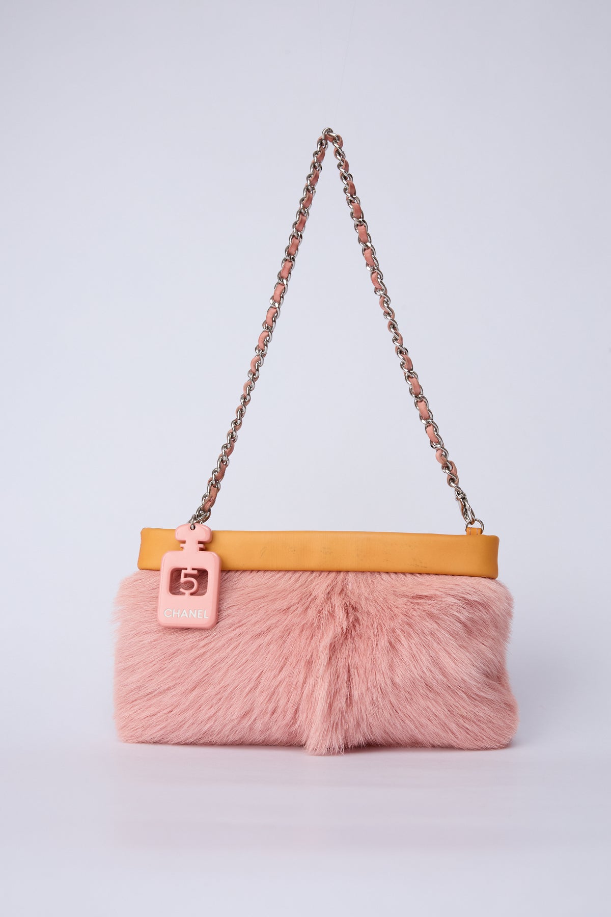 CHANEL PINK FUR POCHETTE
