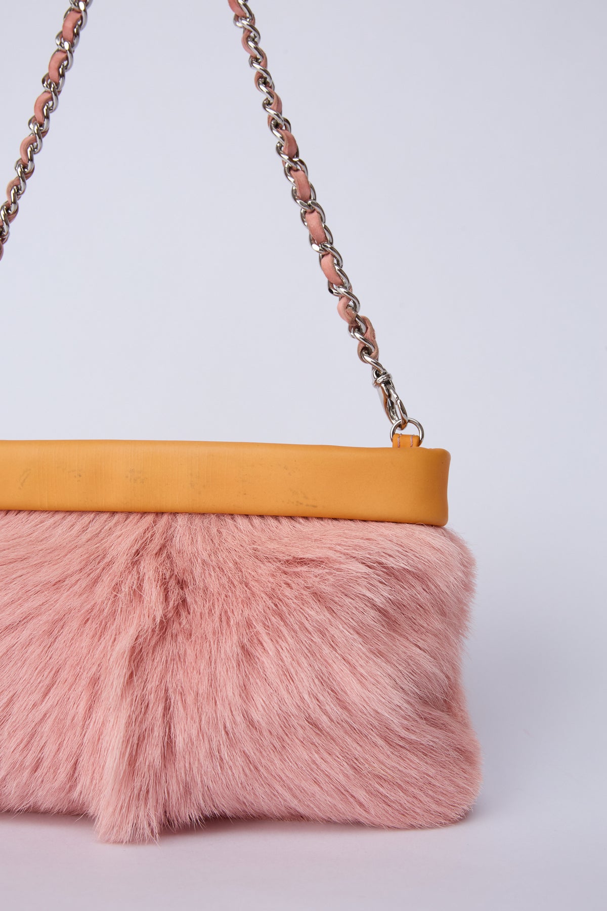 CHANEL PINK FUR POCHETTE