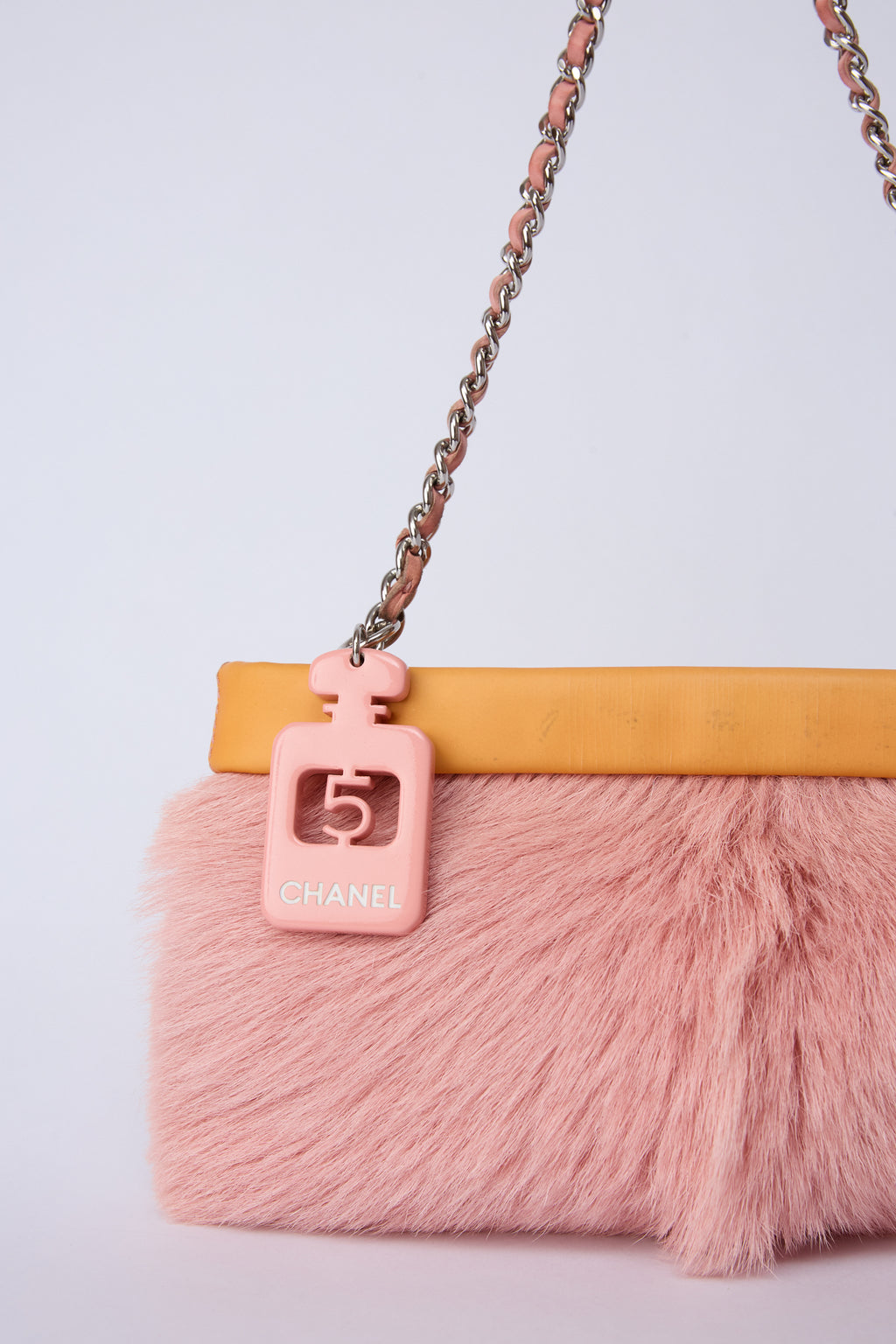 CHANEL PINK FUR POCHETTE