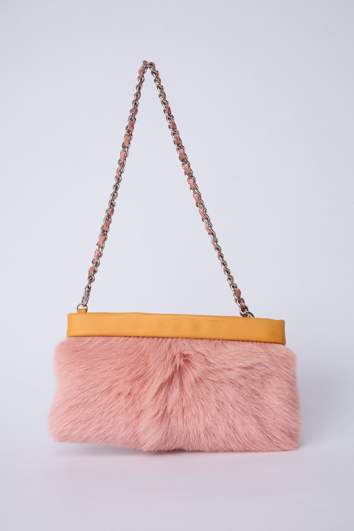 CHANEL PINK FUR POCHETTE
