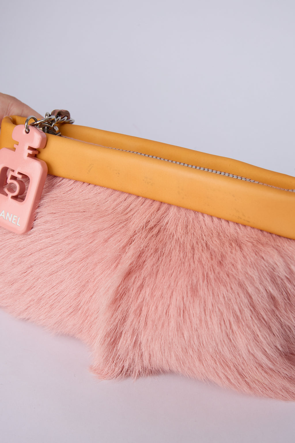 CHANEL PINK FUR POCHETTE