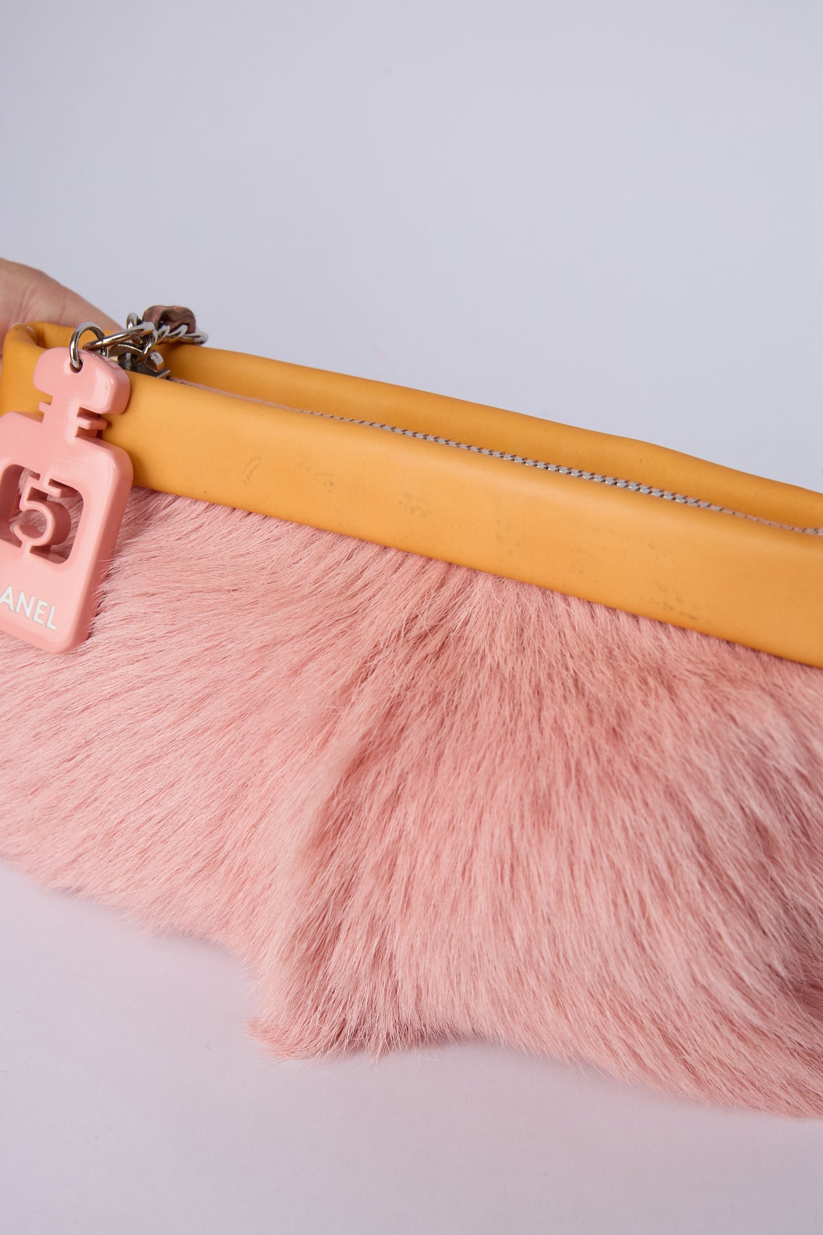 CHANEL PINK FUR POCHETTE