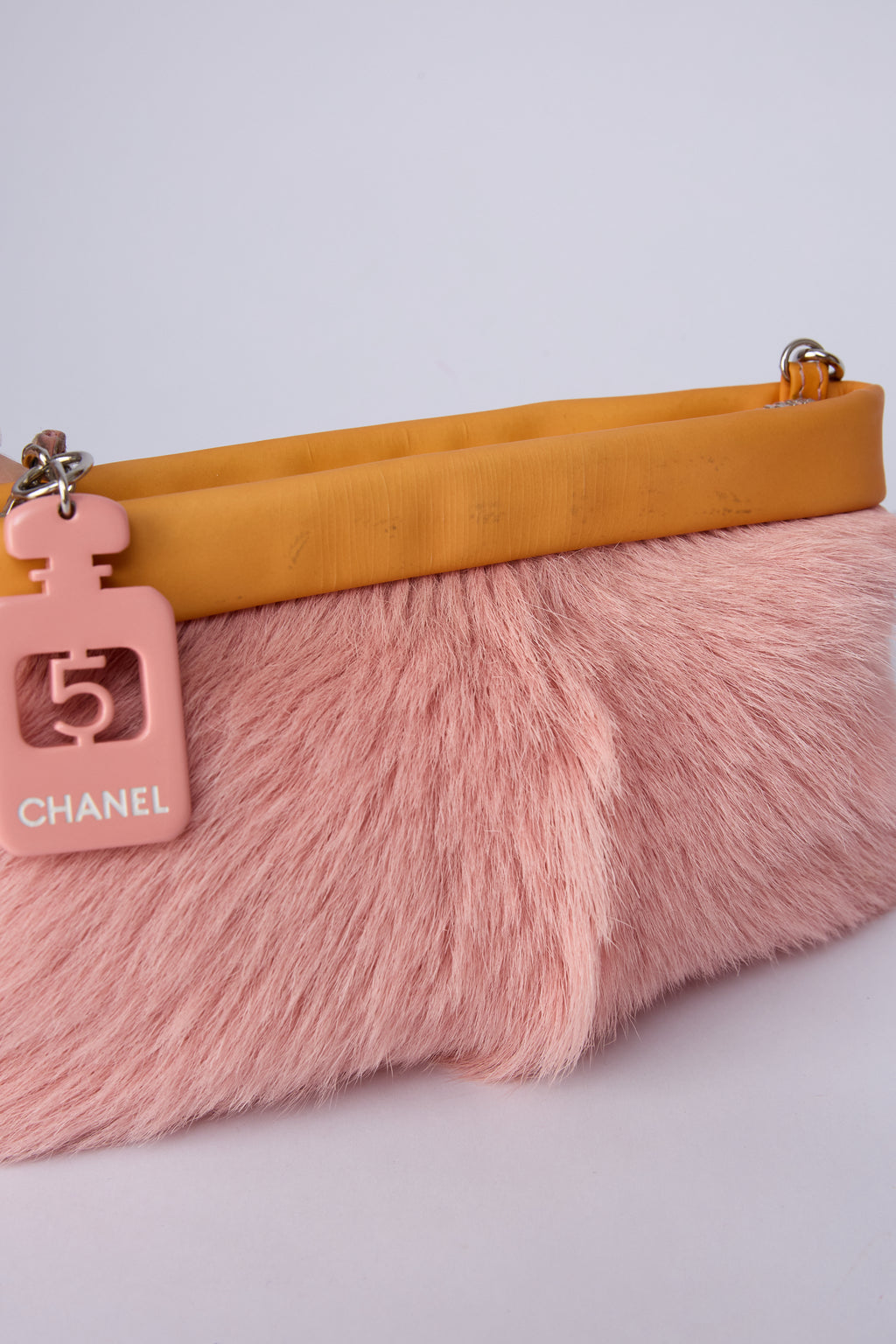 CHANEL PINK FUR POCHETTE