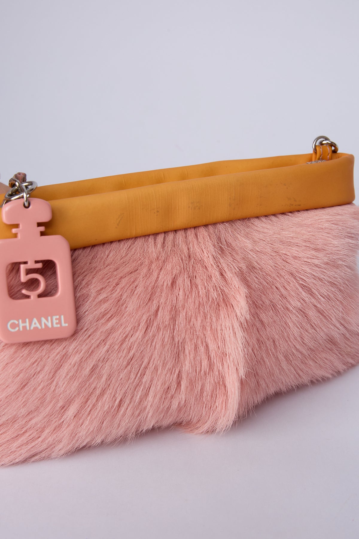 CHANEL PINK FUR POCHETTE