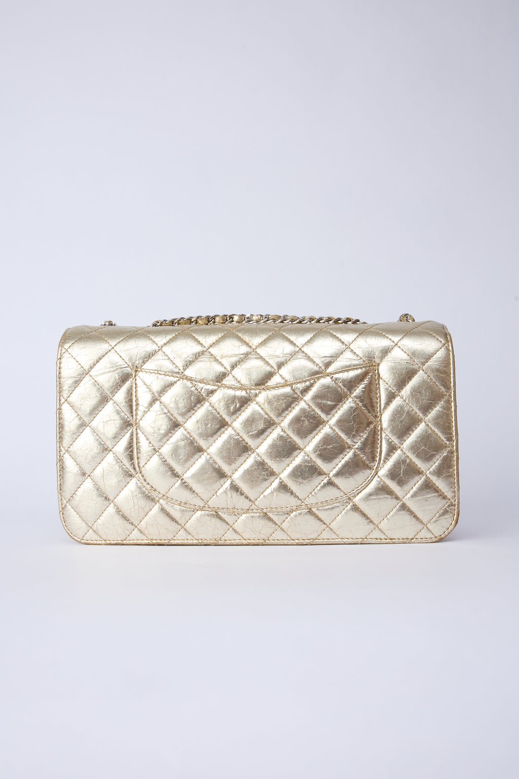 CHANEL METALLIC ACCORDIAN FLAP