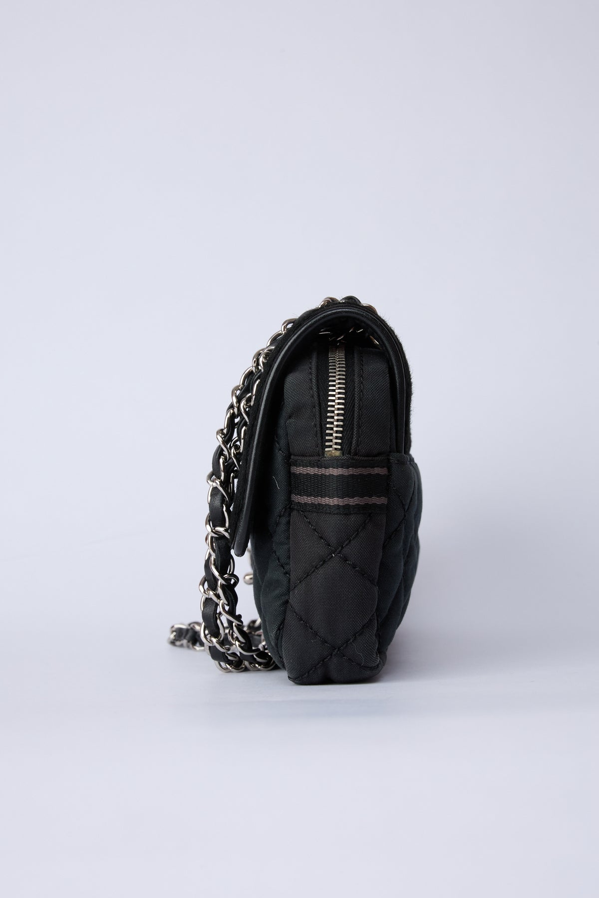 CHANEL NYLON & PONY HAIR SPORT FLAP