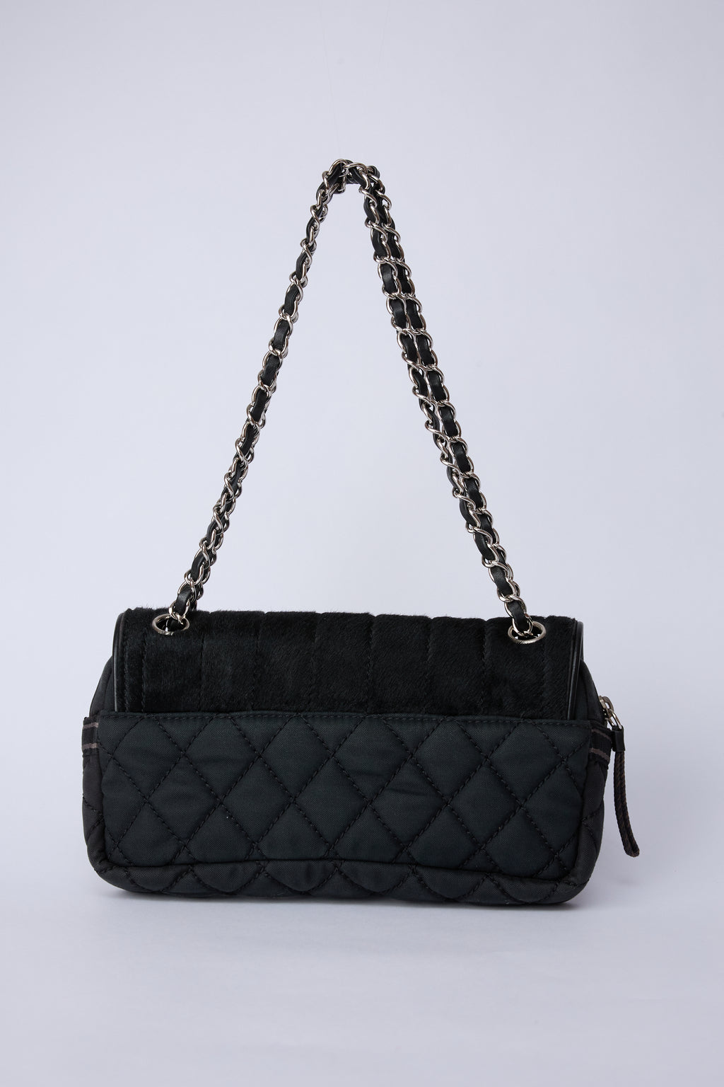 CHANEL NYLON & PONY HAIR SPORT FLAP