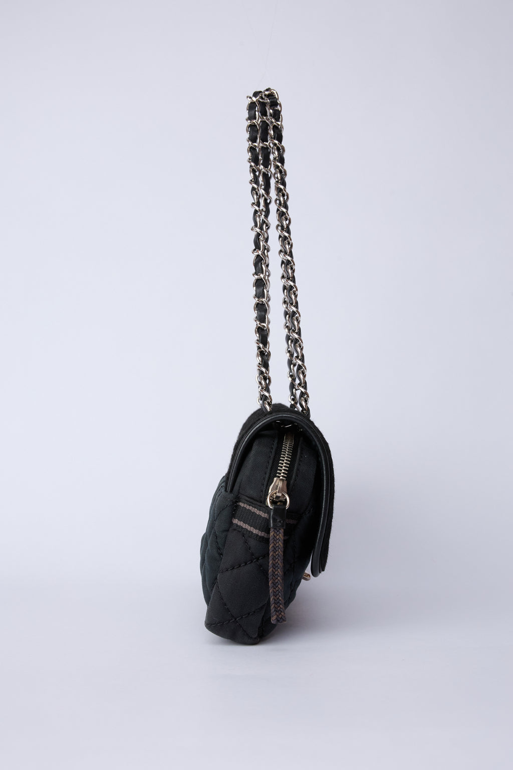 CHANEL NYLON & PONY HAIR SPORT FLAP