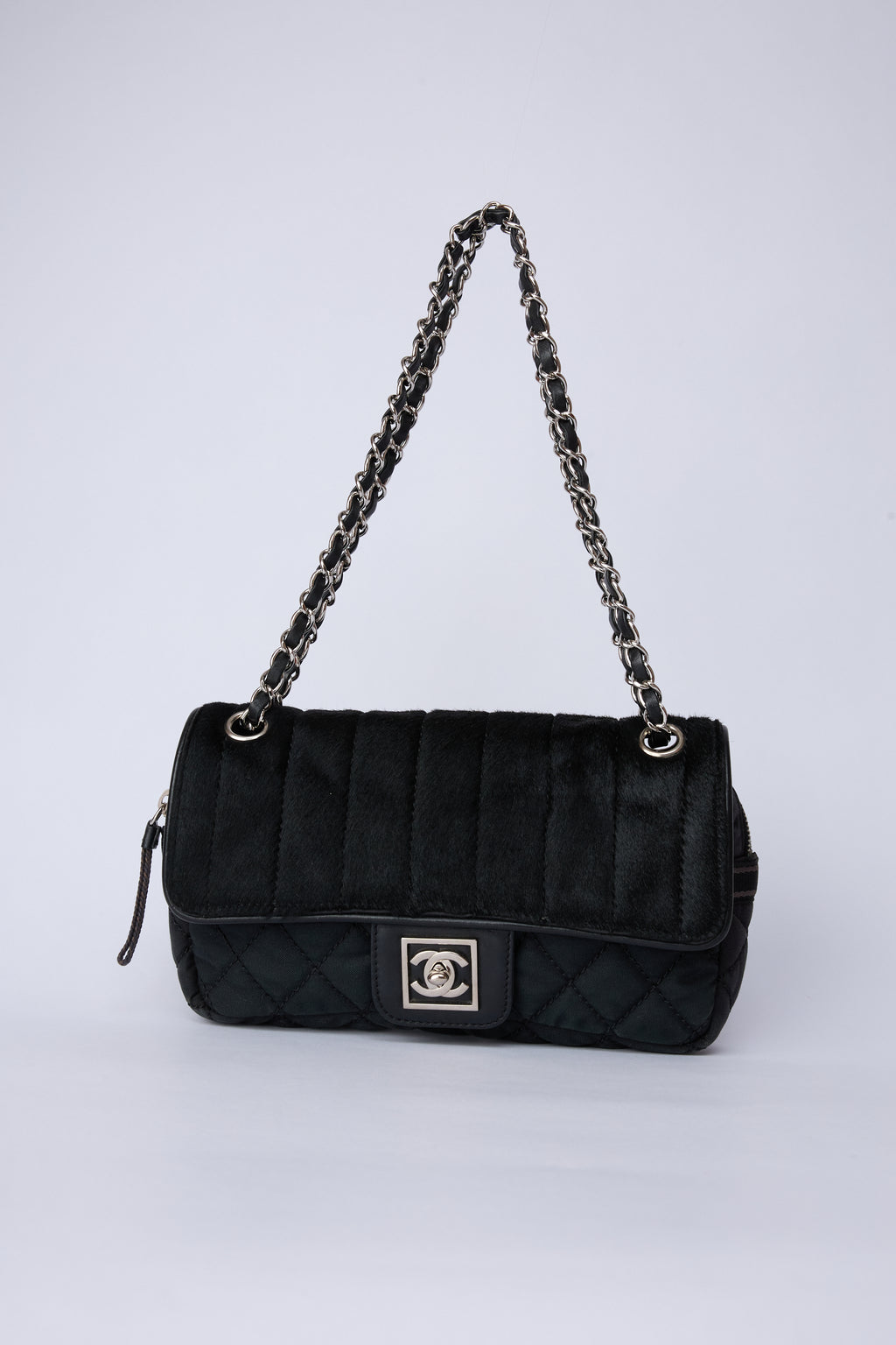 CHANEL NYLON & PONY HAIR SPORT FLAP