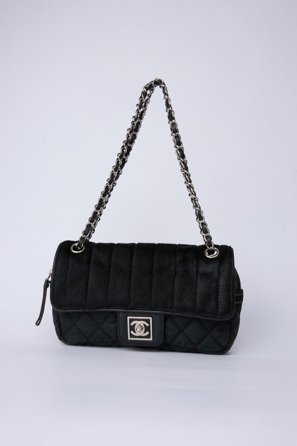 CHANEL NYLON & PONY HAIR SPORT FLAP