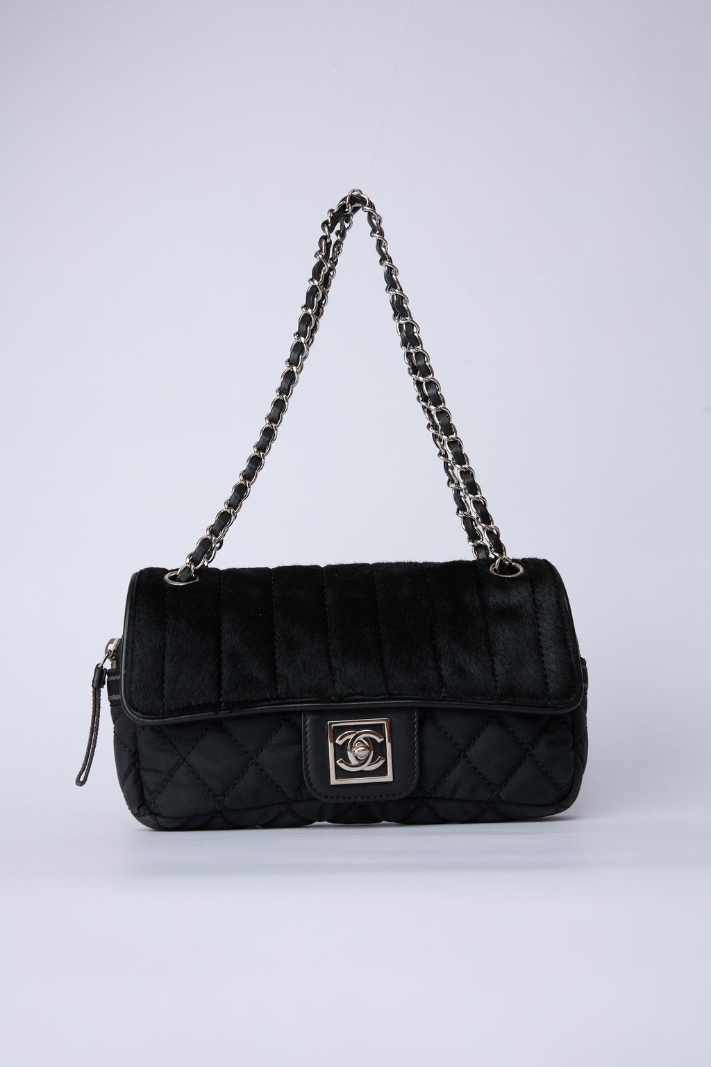 CHANEL NYLON & PONY HAIR SPORT FLAP