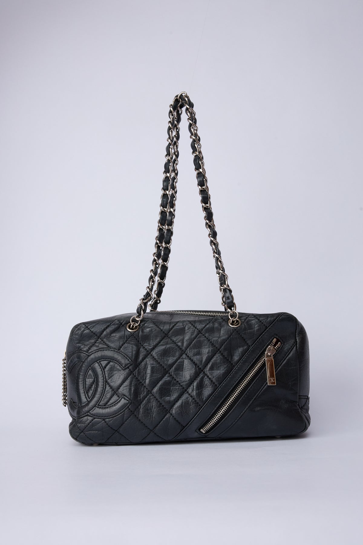CHANEL CAMBON LIGNE BLACK CHAIN BOWLER