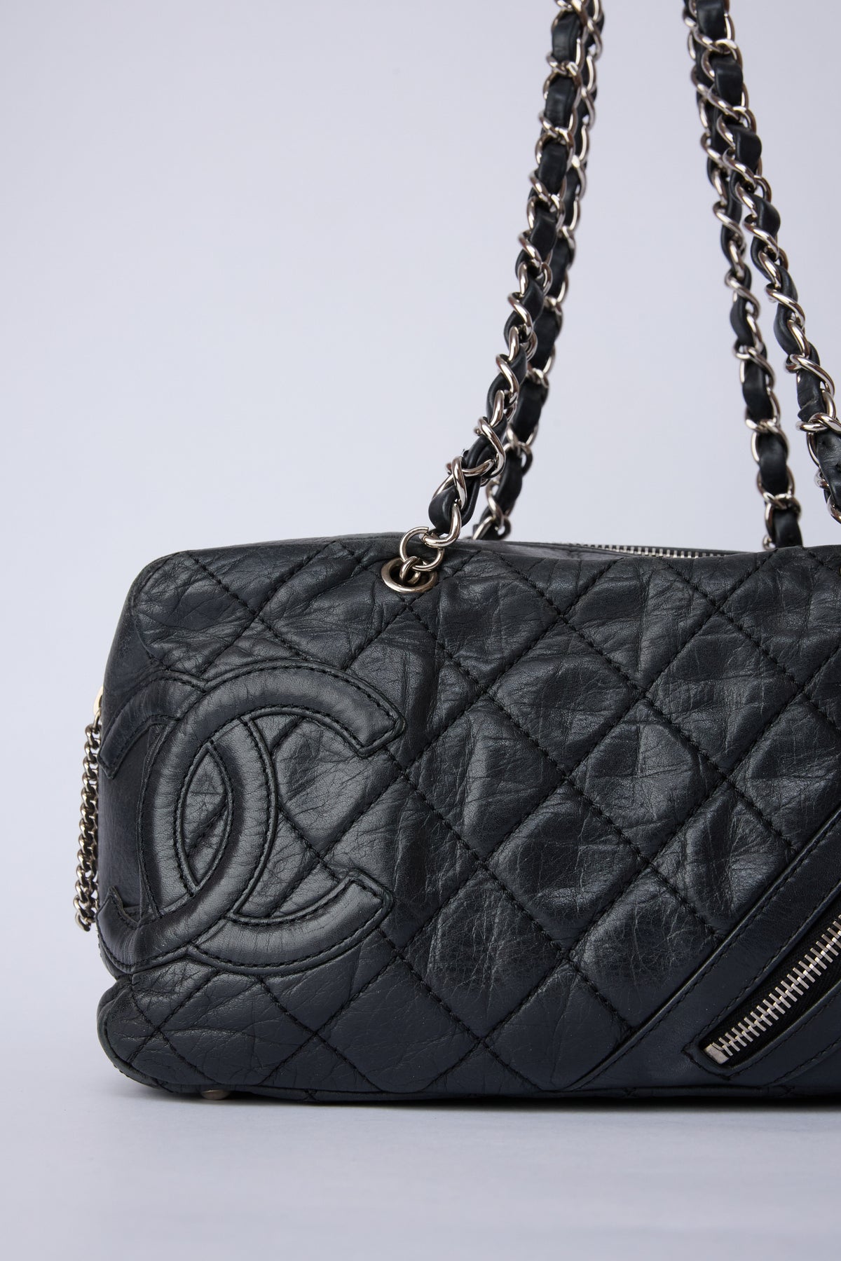 CHANEL CAMBON LIGNE BLACK CHAIN BOWLER