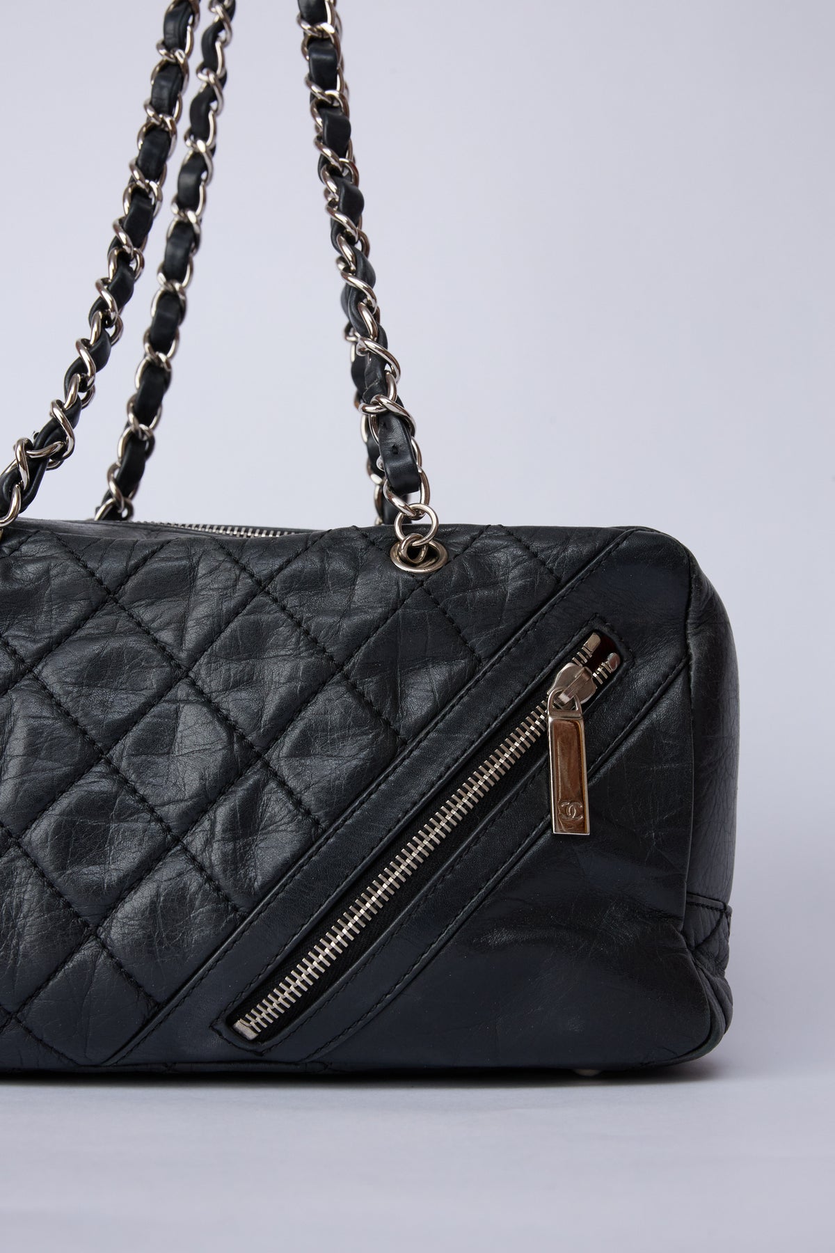 CHANEL CAMBON LIGNE BLACK CHAIN BOWLER