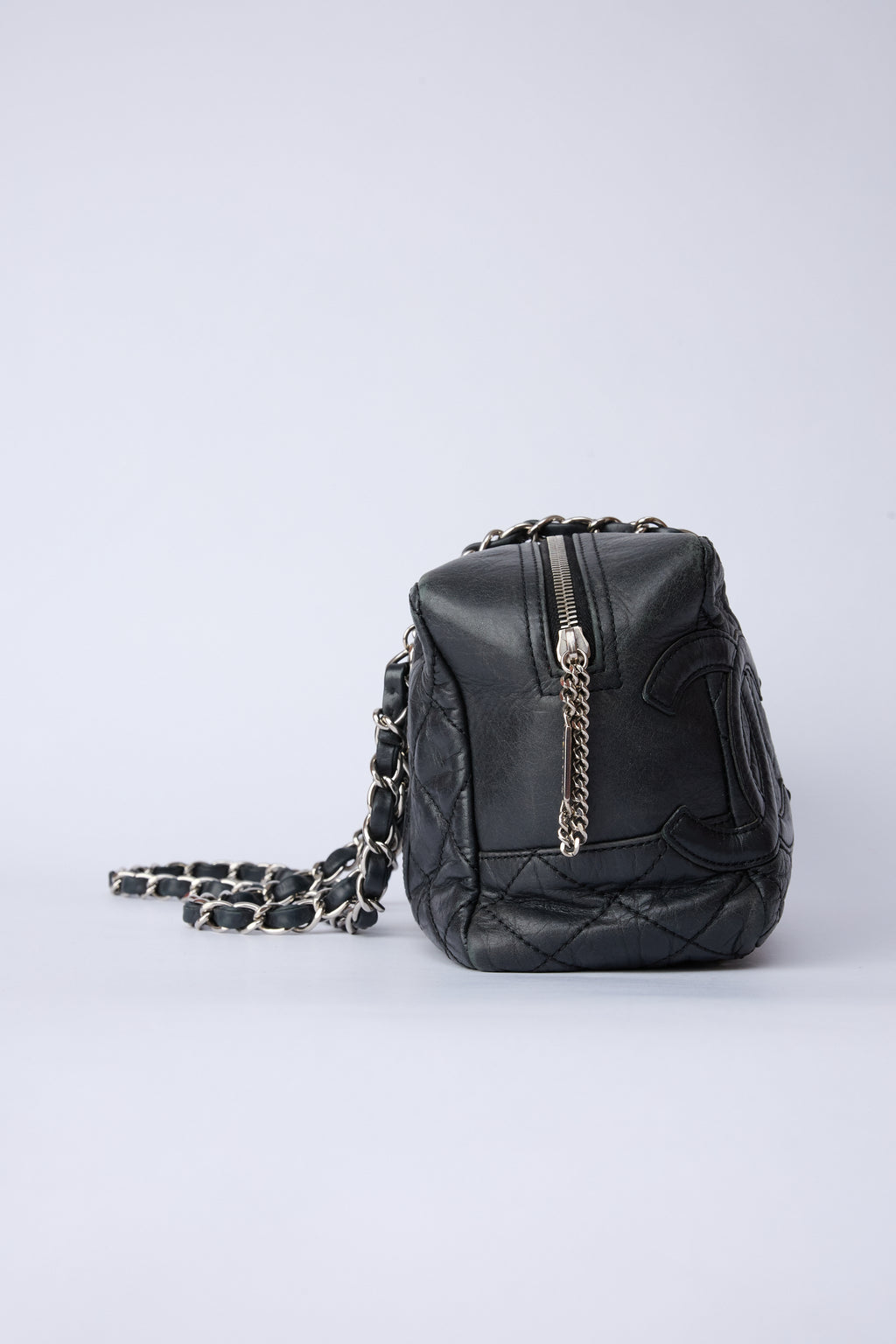 CHANEL CAMBON LIGNE BLACK CHAIN BOWLER