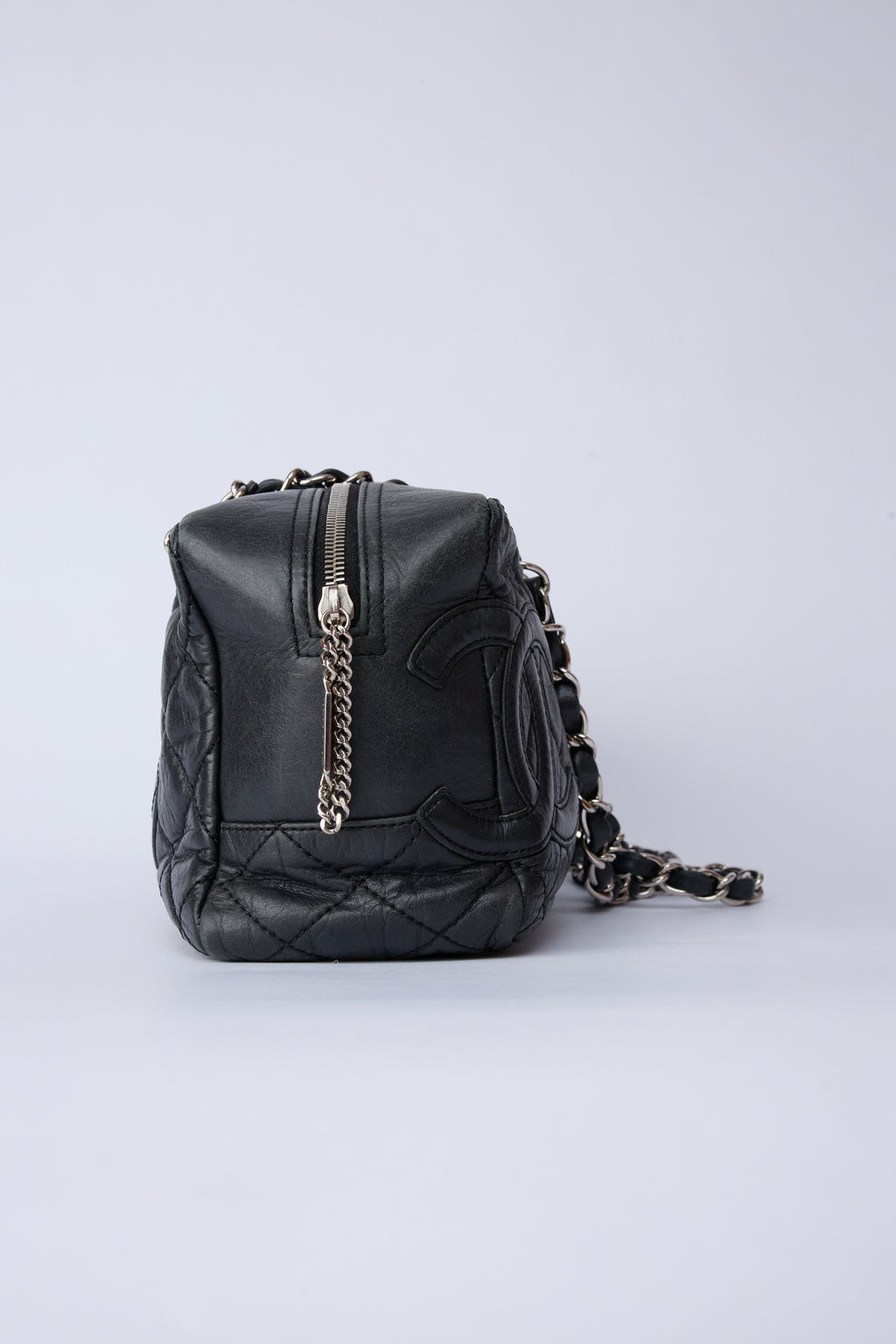 CHANEL CAMBON LIGNE BLACK CHAIN BOWLER