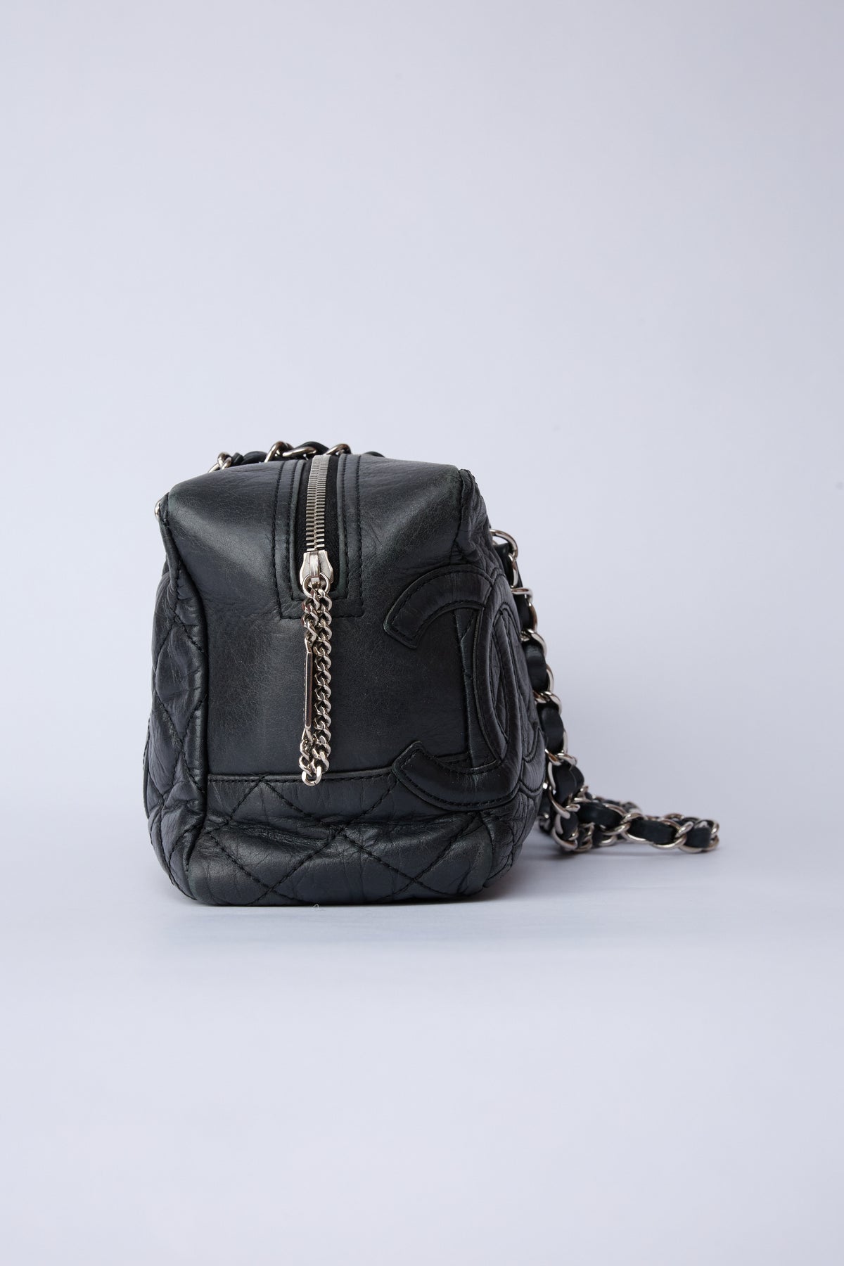 CHANEL CAMBON LIGNE BLACK CHAIN BOWLER