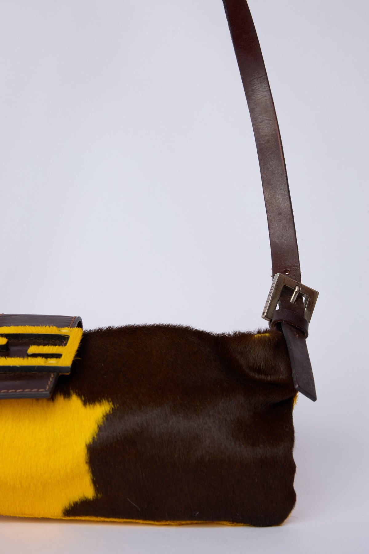 FENDI COW-PRINT PONY HAIR SLING BAG
