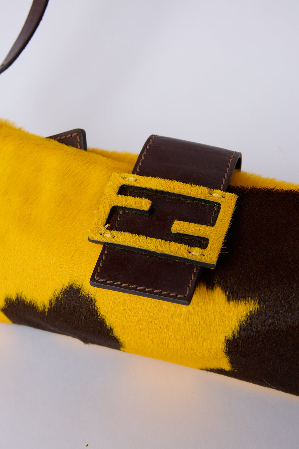 FENDI COW-PRINT PONY HAIR SLING BAG