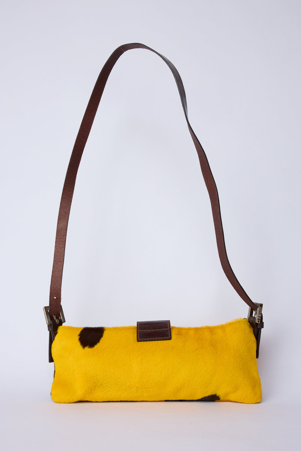FENDI COW-PRINT PONY HAIR SLING BAG