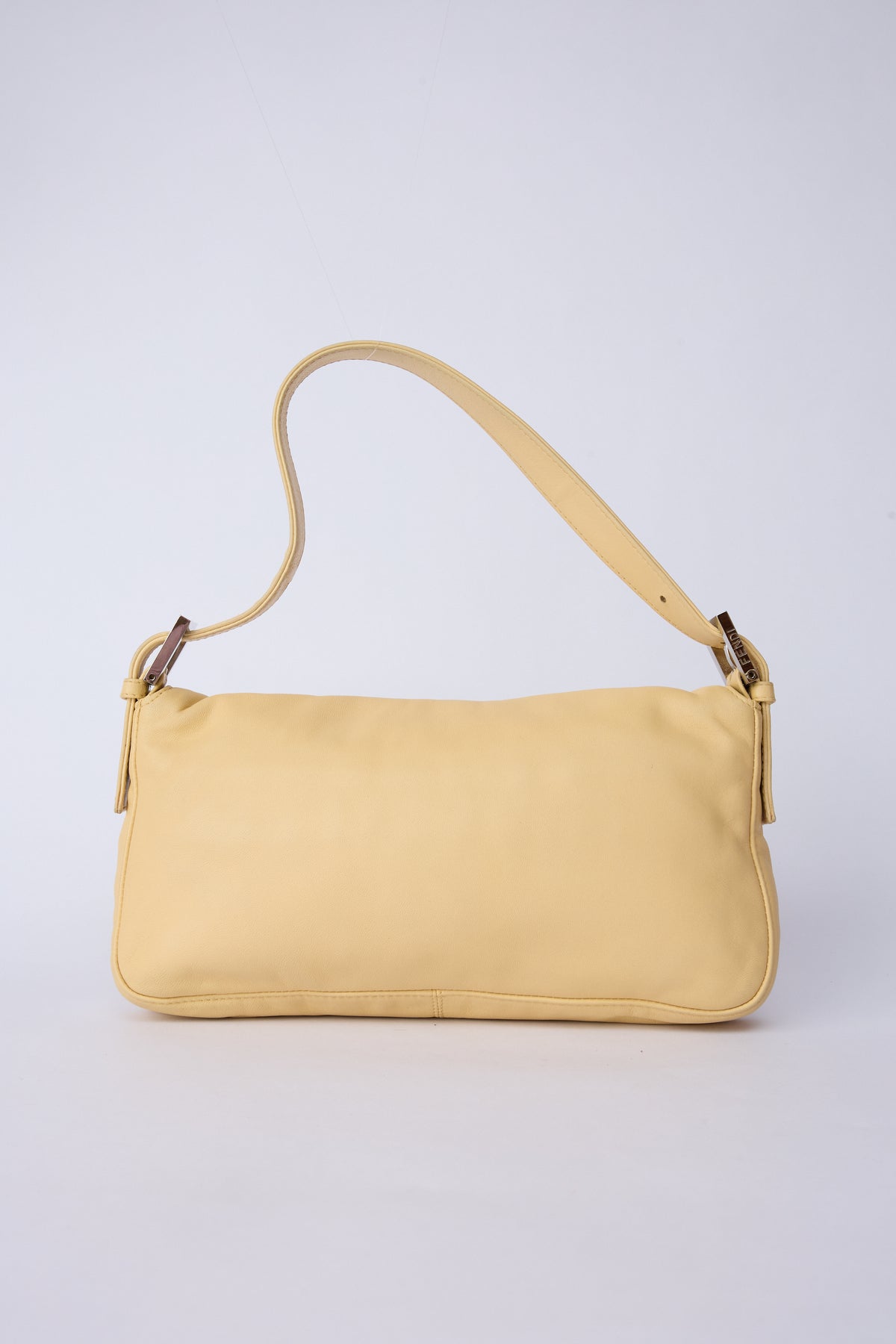 FENDI CREAM LEATHER BAGUETTE